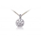 18ct White Gold Pendant with 0.50ct Diamonds.