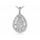 18ct White Gold Pendant with 2.00ct Diamonds. 