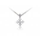 18ct White Gold Pendant with 0.50ct Diamonds. 