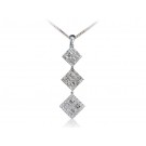 18ct White Gold Pendant with 0.90ct Diamonds.