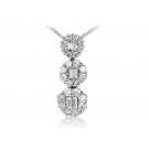 18ct White Gold Pendant with 1.15ct Diamonds. 