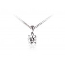 18ct White Gold Pendant with Brilliant Cut 0.75ct Diamonds. 