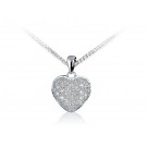 18ct White Gold Pendant with 0.20ct Diamonds. 