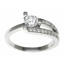 18ct White Gold 0.60ct Diamonds Solitaire Engagement Ring