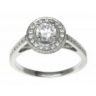 18ct White Gold 0.87ct Diamonds Solitaire Engagement Ring