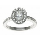 18ct White Gold 0.53ct Diamonds Solitaire Engagement Ring