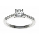 18ct White Gold 0.40ct Diamonds Solitaire Engagement Ring