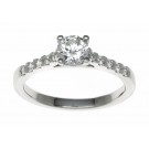 18ct White Gold 0.50ct Diamonds Solitaire Engagement Ring