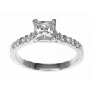 18ct White Gold 0.65ct Diamonds Solitaire Engagement Ring
