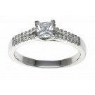 18ct White Gold 0.44ct Diamonds Solitaire Engagement Ring