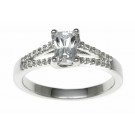 18ct White Gold 0.64ct Diamonds Solitaire Engagement Ring