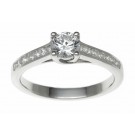 18ct White Gold 0.66ct Diamonds Solitaire Engagement Ring
