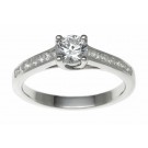 18ct White Gold 0.82ct Diamonds Solitaire Engagement Ring