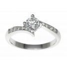 18ct White Gold 0.37ct Diamonds Solitaire Engagement Ring