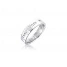 18ct White Gold & 0.25ct Diamonds 4mm Wedding Ring