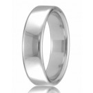 18ct White Gold 4mm Court Wedding Band 6.8gms