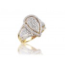 9ct Yellow & White Gold Mens Ring with 0.65ct Diamonds.