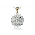 9ct Yellow Gold Pendant with 1.00ct Diamonds. 