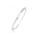 9ct White Gold & 1.00ct Diamonds Bangle