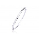 9ct White Gold & 0.50ct Diamonds Bangle