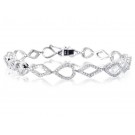 9ct White Gold & 1.40ct Diamonds Bracelet