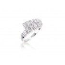 9ct White Gold ring with 0.25ct 0.25ct Diamonds.