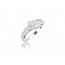 9ct White Gold ring with 0.25ct Diamonds.