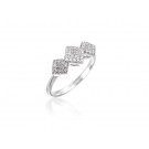 9ct White Gold ring with 0.20ct Diamonds.