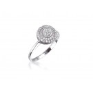 9ct White Gold ring with 0.20ct Diamonds.