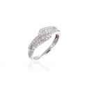 9ct White Gold ring set with 0.20ct Diamonds.