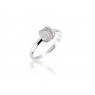 9ct White Gold ring with 0.10ct Diamonds.