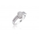 9ct White Gold ring with 0.25ct Diamonds.