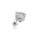 9ct White Gold ring with 0.27ct Diamonds.