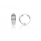 9ct White Gold 0.25ct Diamond Hoop Earrings