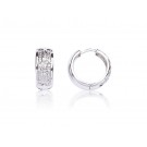 9ct White Gold 0.20ct Diamond Hoop Earrings