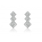 9ct White Gold 0.30ct Diamond Drop Earrings