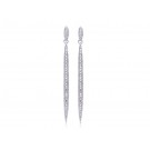 9ct White Gold 1.00ct Diamond Drop Earrings