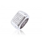 9ct White Gold Mens Ring with 1.00ct 1.00ct Diamonds.