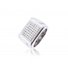 9ct White Gold Mens Ring with 0.50ct Diamonds.