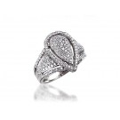 9ct White Gold Mens Ring with 0.65ct Diamonds.