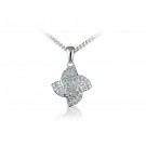 9ct White Gold Pendant with 0.20ct Diamonds. 