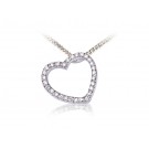 9ct White Gold Pendant with 0.25ct Diamonds. 