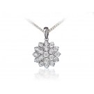 9ct White Gold Pendant with 0.25ct Diamonds. 