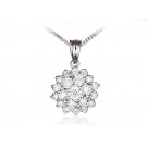 9ct White Gold Pendant with 0.50ct Diamonds. 