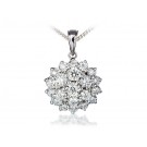 9ct White Gold Pendant with 1.00ct Diamonds. 