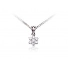 9ct White Gold Pendant with 0.25ct Diamonds. 