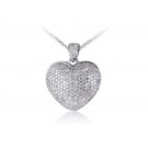 9ct White Gold Pendant with 1.00ct Diamonds. 