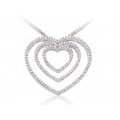 9ct White Gold Pendant with 0.68ct Diamonds. 