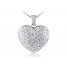 9ct White Gold Pendant with 1.85ct Diamonds. 