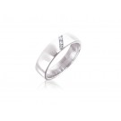 9ct White Gold & 0.10ct Diamonds 5mm Wedding Ring